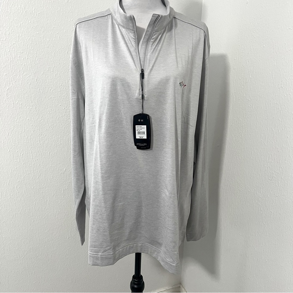 NWT Greg Norman Mens XXL Quarter Zip Golf Pullover Stretch Fleece Lined Play-Dri - Picture 2 of 10